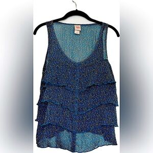 Mossimo Supply Co. Blue Floral Top